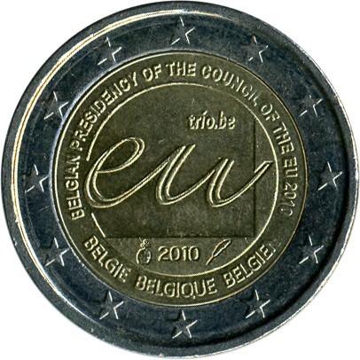 Belgie - 2 euro 2010 - Voorzitter EU, Verzenden, België, 2 euro, Losse munt