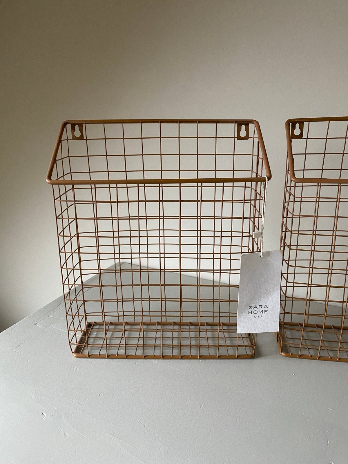 Zara Home metalen wandmanden (set van 2), Nieuw, Ophalen of Verzenden, Goud, Metaal