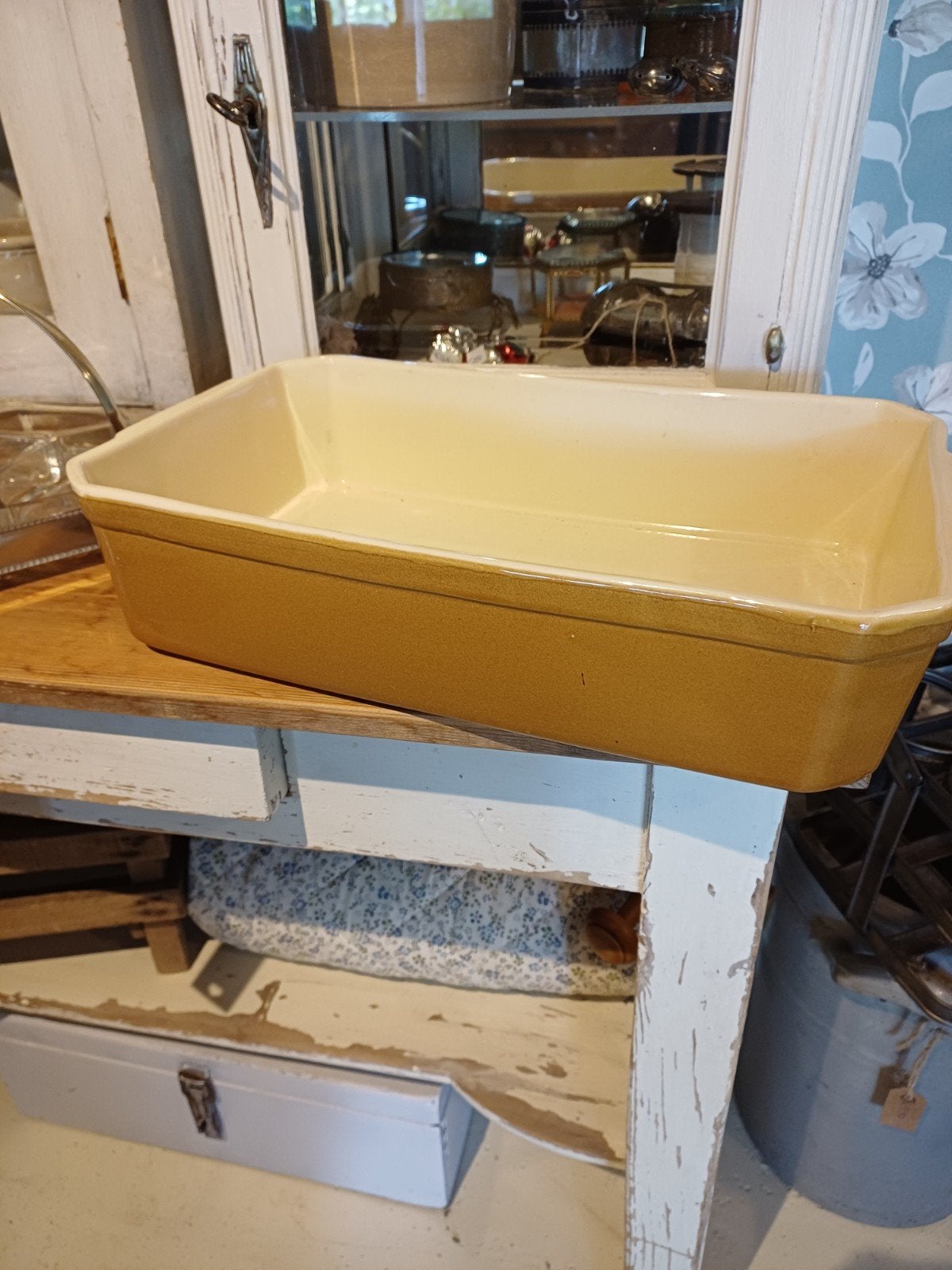 Oude Franse  Ovenschaal, Antiek en Kunst, Antiek | Keramiek en Aardewerk, Ophalen of Verzenden