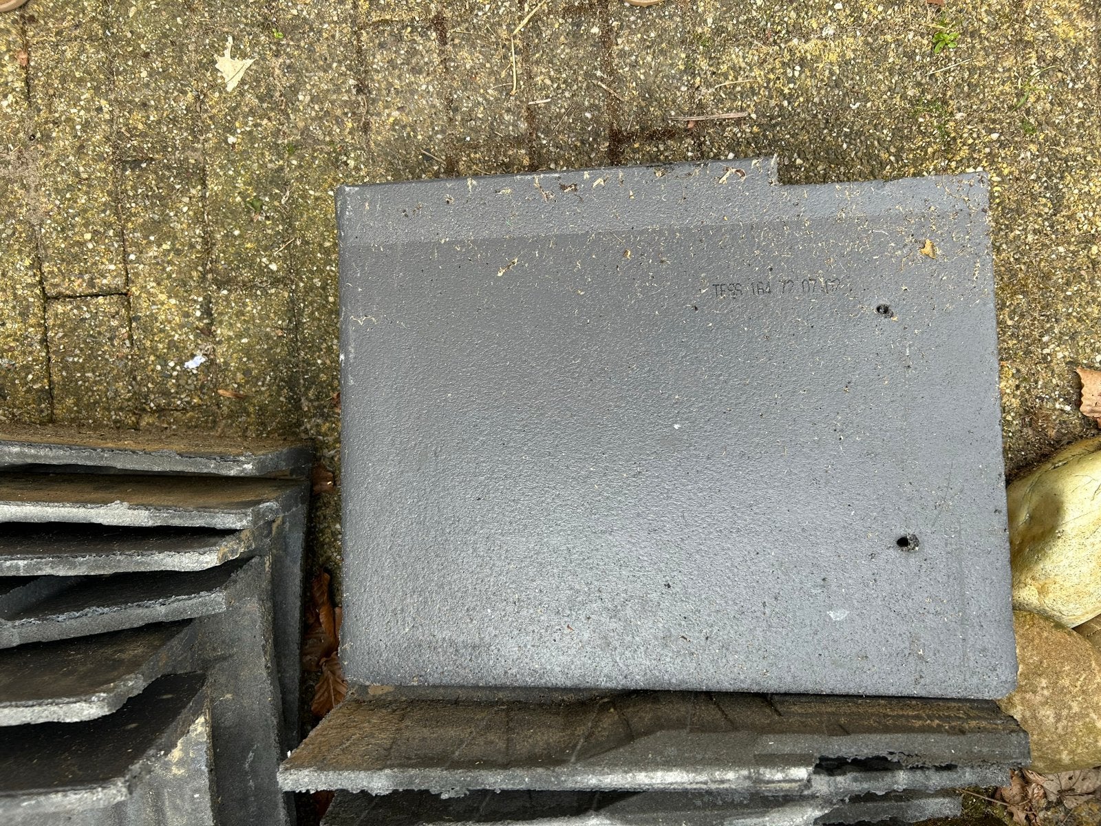 Stonewold RBB Dakpannen RECHTS - Grijs, Gebruikt, Doe-het-zelf en Verbouw, Dakpannen en Dakbedekking, Ophalen, Gebruikt, Steen of Klei