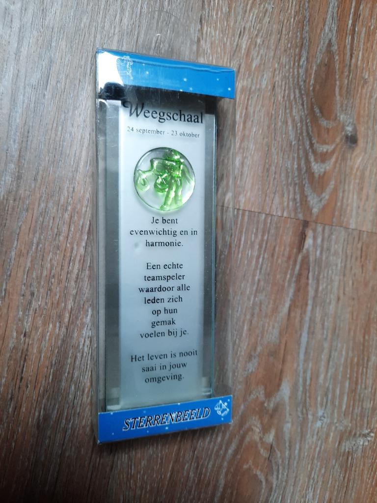 glazen decoratie sterrenbeeld weegschaal, Ophalen of Verzenden