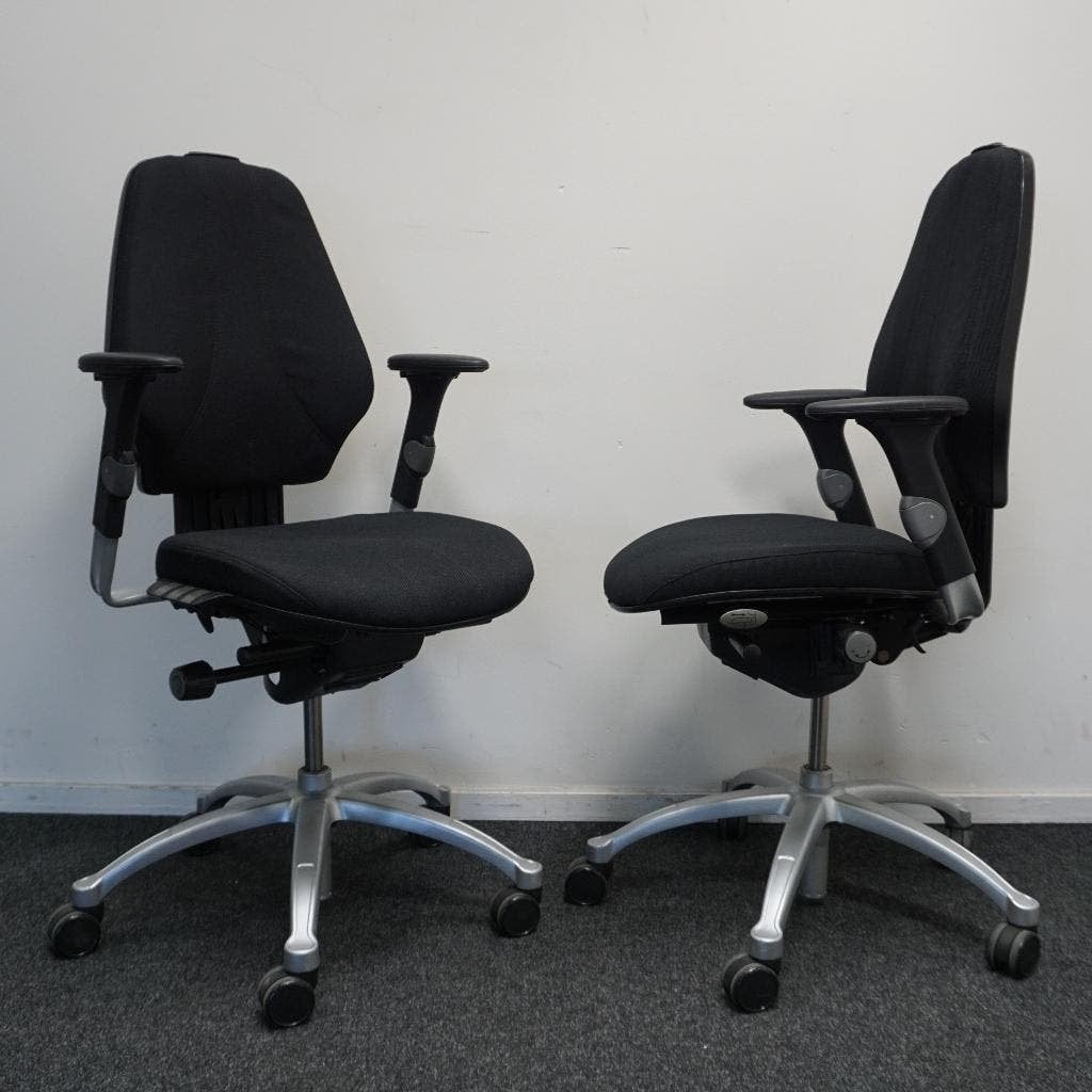RH Logic 300 Bureaustoelen | Zwarte Stof | Ergonomisch, Gebruikt, -, Zwart, -