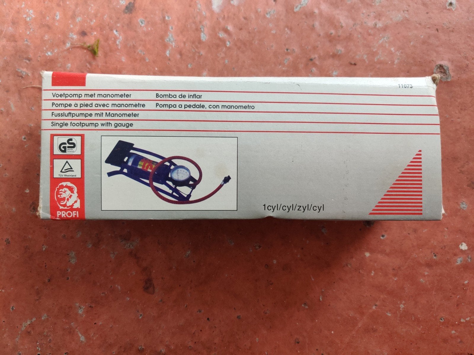 Voetpomp met manometer - Nieuw in doos, Ophalen, Drukmeter, Nieuw