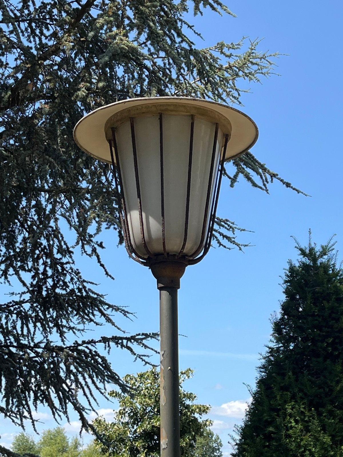 Vintage Lantaarn Jaren '60-'70 met Reserve Kap, Ophalen, Gebruikt, Staande lamp, Aluminium