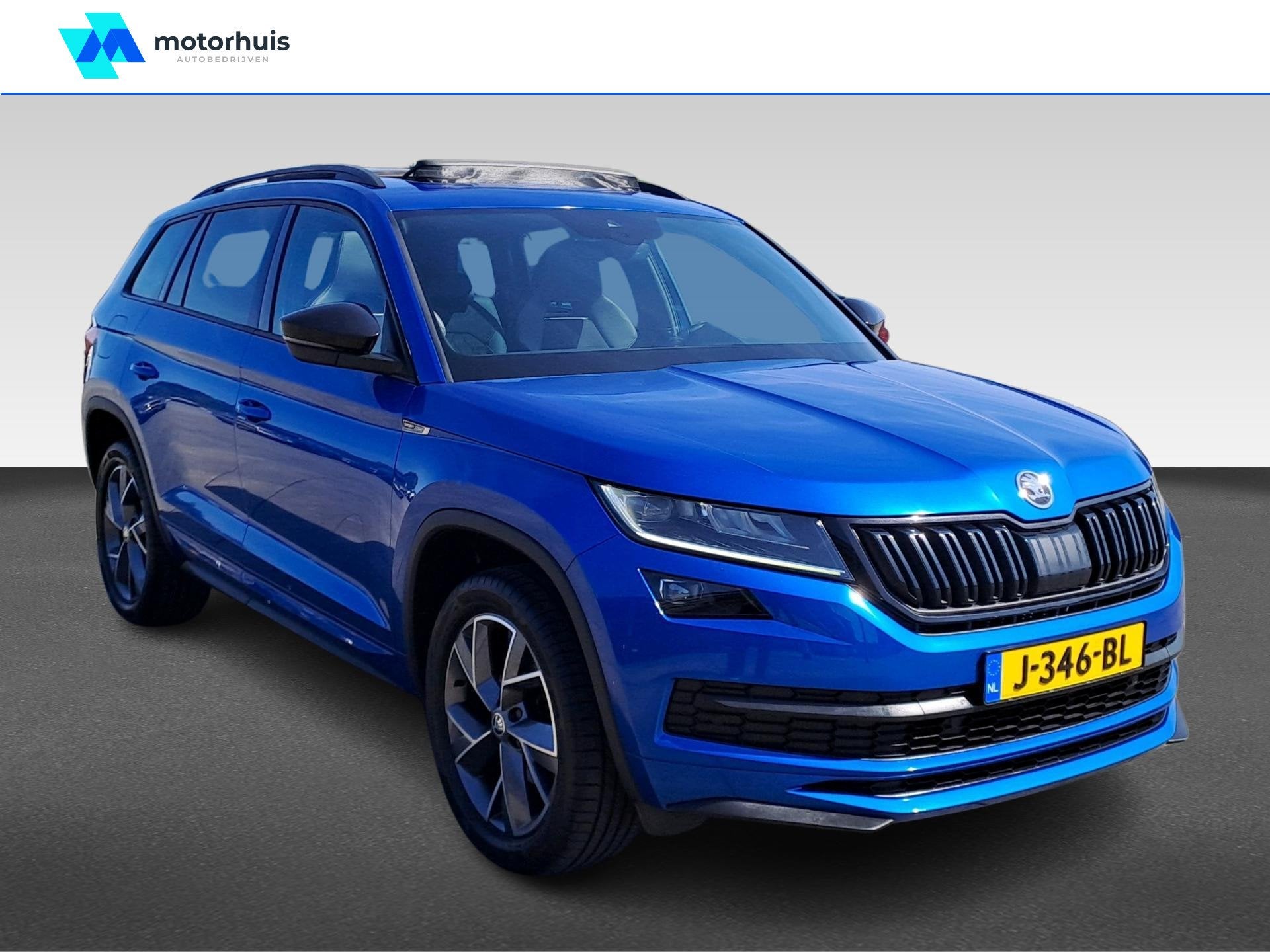Skoda Kodiaq 1.5 TSI Sportline Business, Auto's, Euro 6, 4 cilinders, Blauw, Alcantara