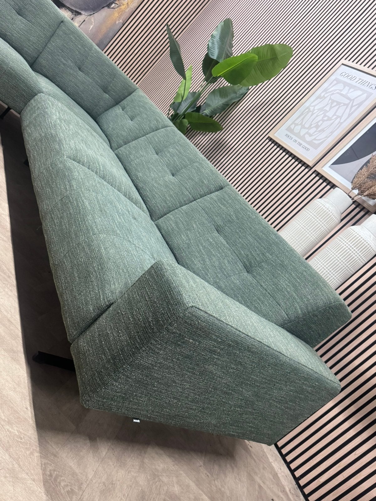 ZGAN Montel Traffic Hoekbank - Forrest Green - 288 x 225, Luxe Moderne Design Hoekbank Montel Traffic Groen, 250 tot 300 cm, -
