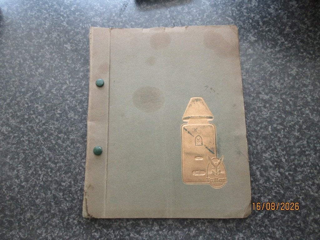 HANDLEIDING VAILLANT -GEISER POST-1954/55+ REICHSPATENT 1943, Ophalen of Verzenden, Gelezen, Catalogus