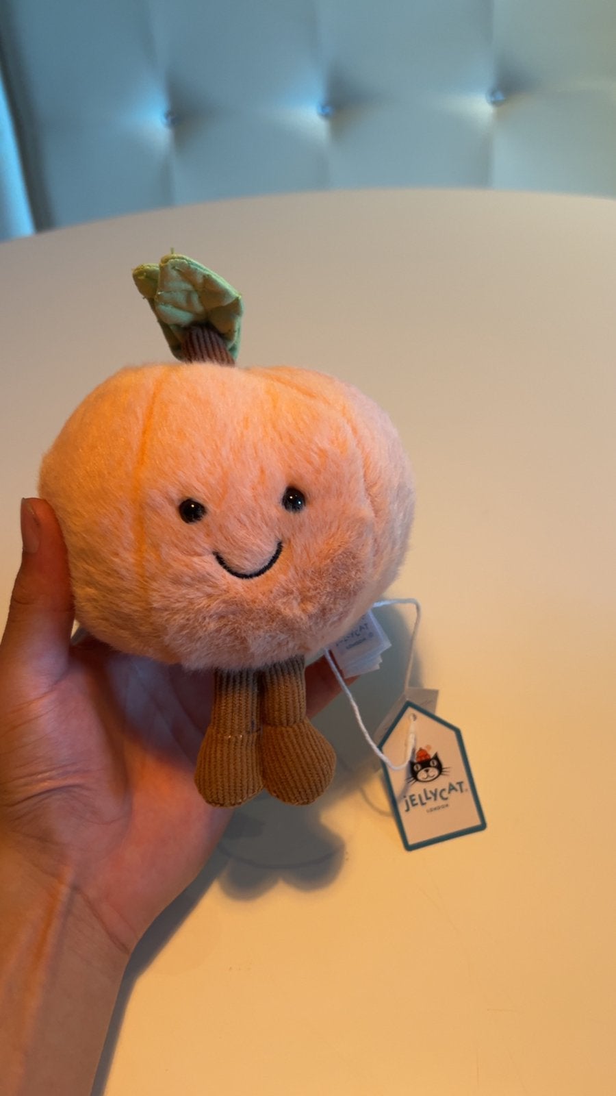 Jellycat perzik knuffel, Ophalen of Verzenden, Zo goed als nieuw, Overige typen