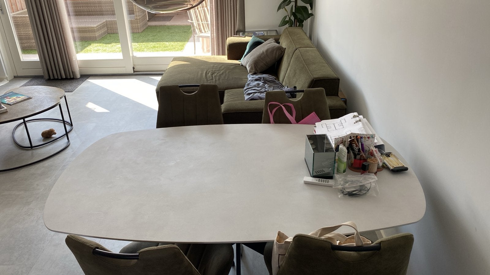 Deense Ovale Eettafel met Spinpoot - 160x100 cm, Ophalen, 100 tot 150 cm, Nieuw, Vijf personen of meer
