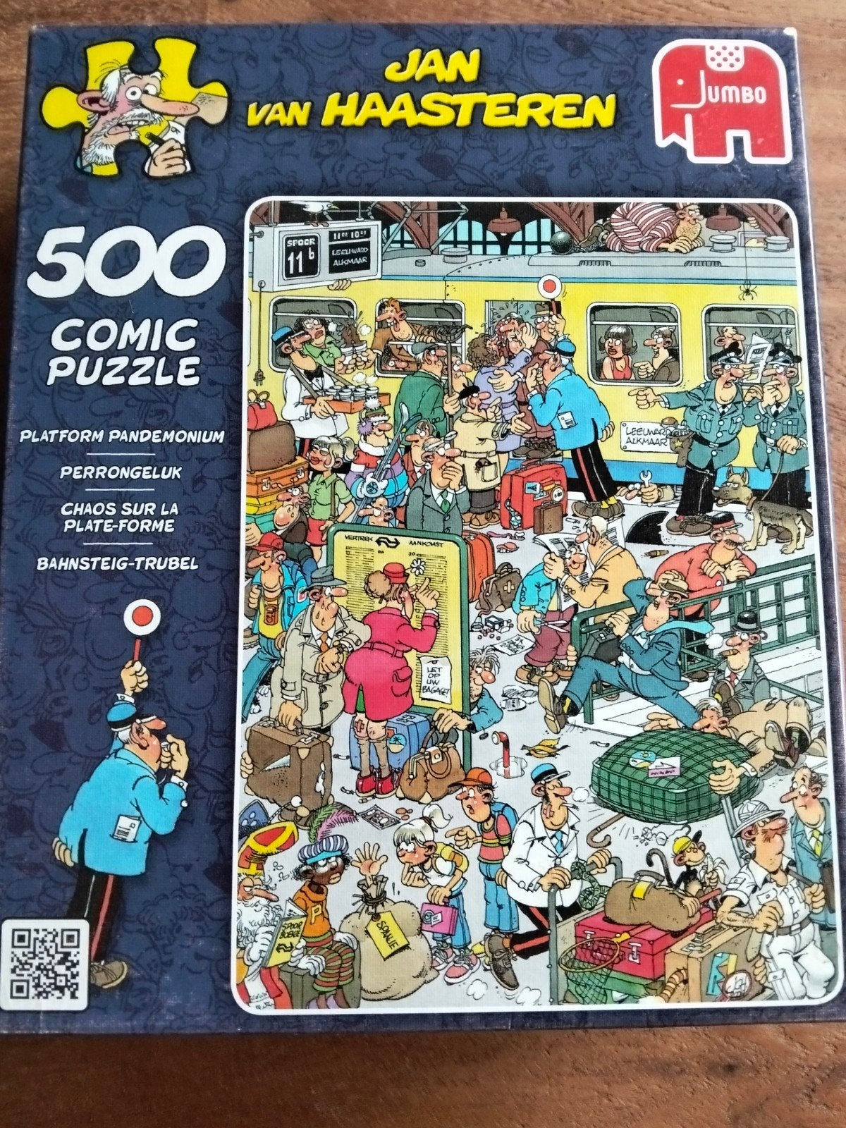 Jan van Haasteren puzzel. Perrongeluk., Ophalen, 500 t/m 1500 stukjes, Zo goed als nieuw