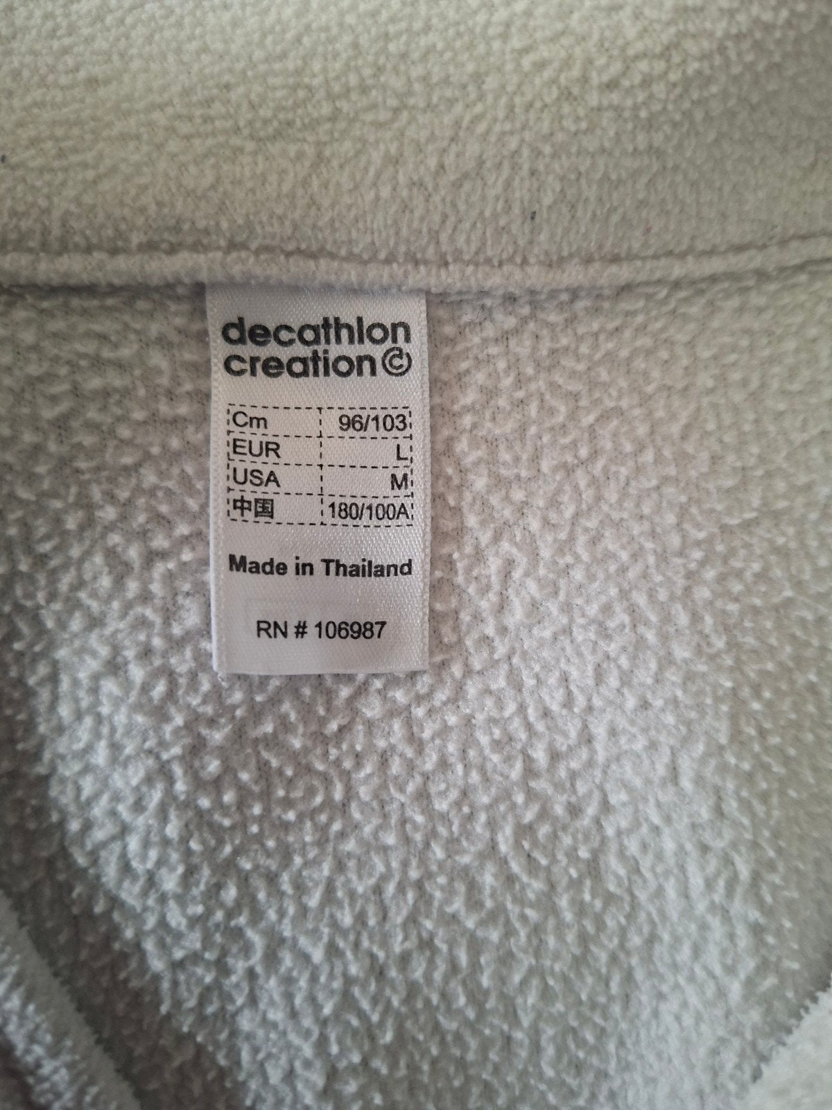 Quechua Fleece Trui Wit Maat L, Wit, Maat 42/44 (L), Ophalen of Verzenden, Quechua