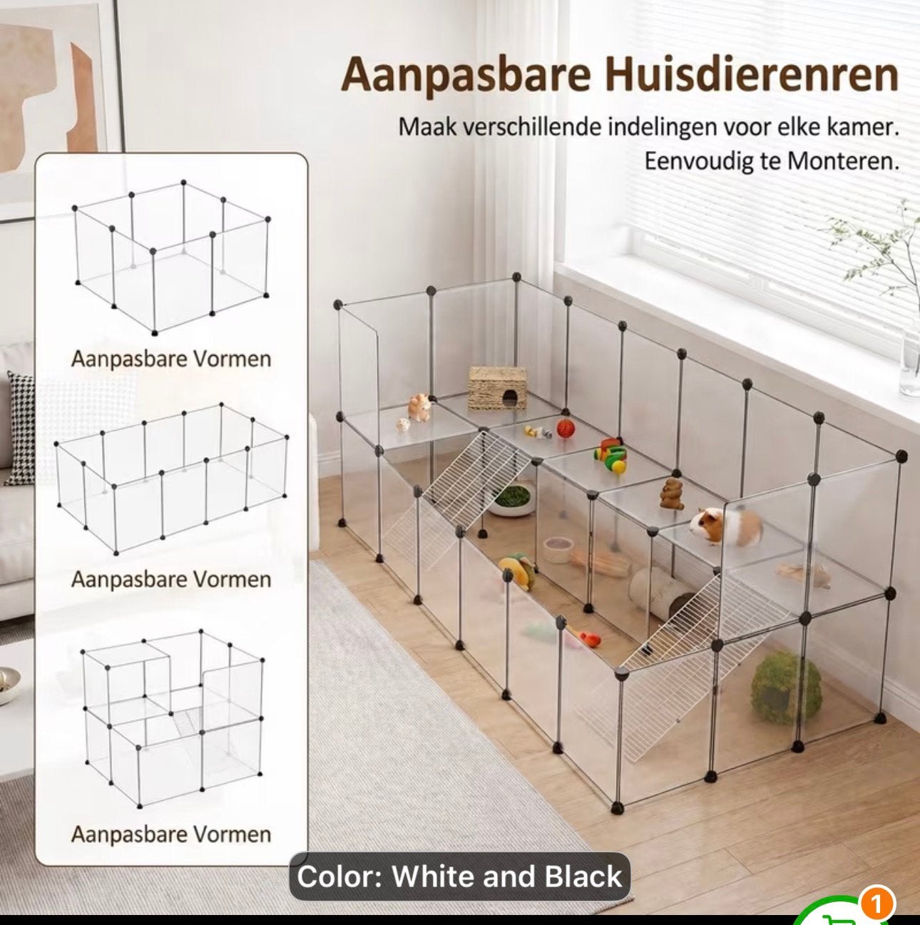2 konijnen, of cavia rennen. Nieuw!, Dieren en Toebehoren, Minder dan 60 cm, 110 cm of meer, Ophalen of Verzenden, Zo goed als nieuw