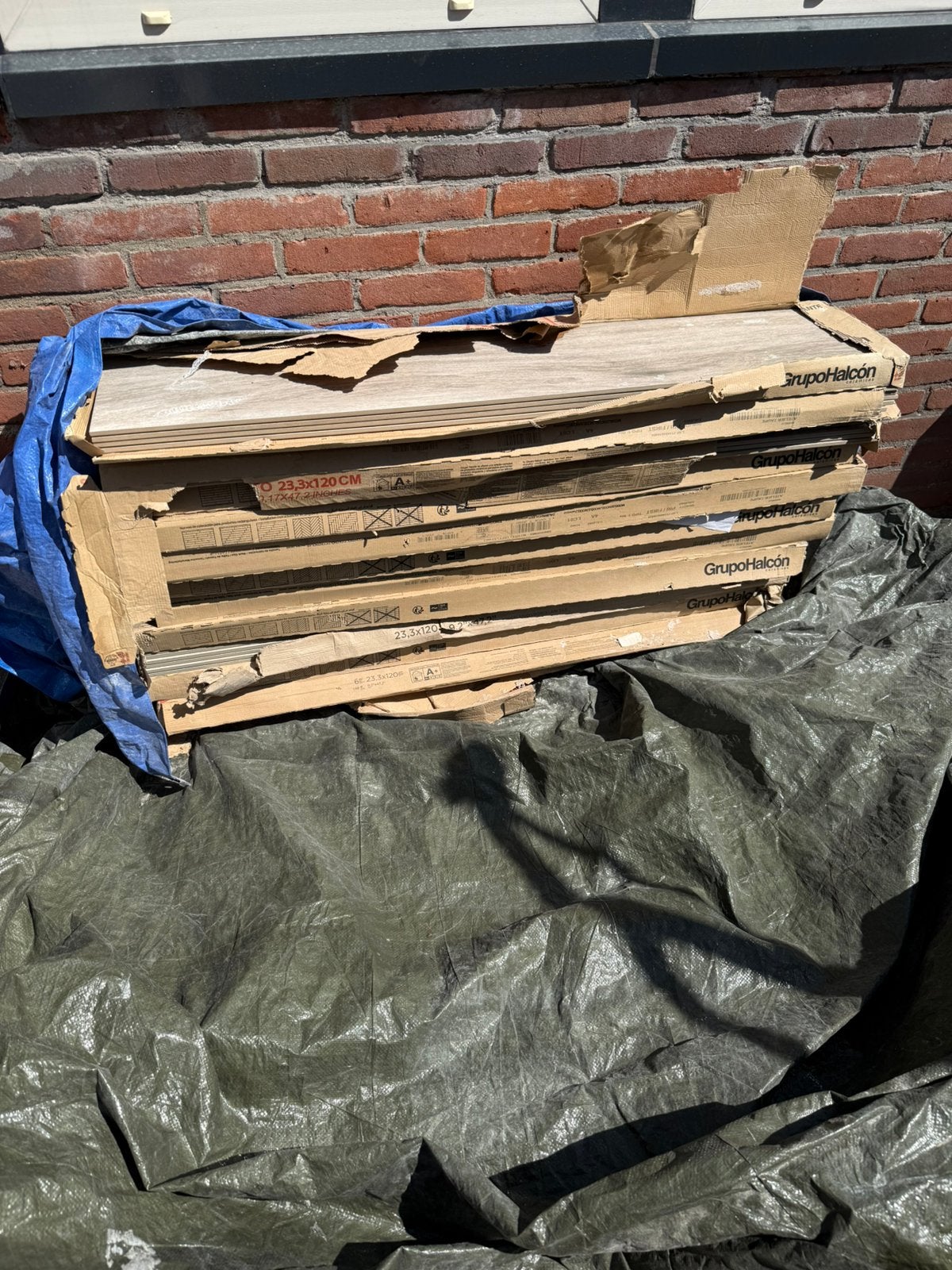 11 pak tegels, Ophalen, 60 cm of meer, Hardsteen, Zo goed als nieuw