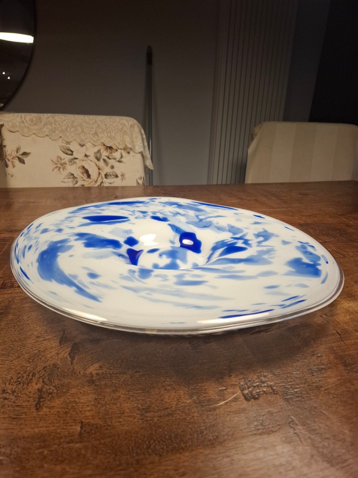 Fidrio Delfts Blue collectie glazen designschaal, Ophalen of Verzenden