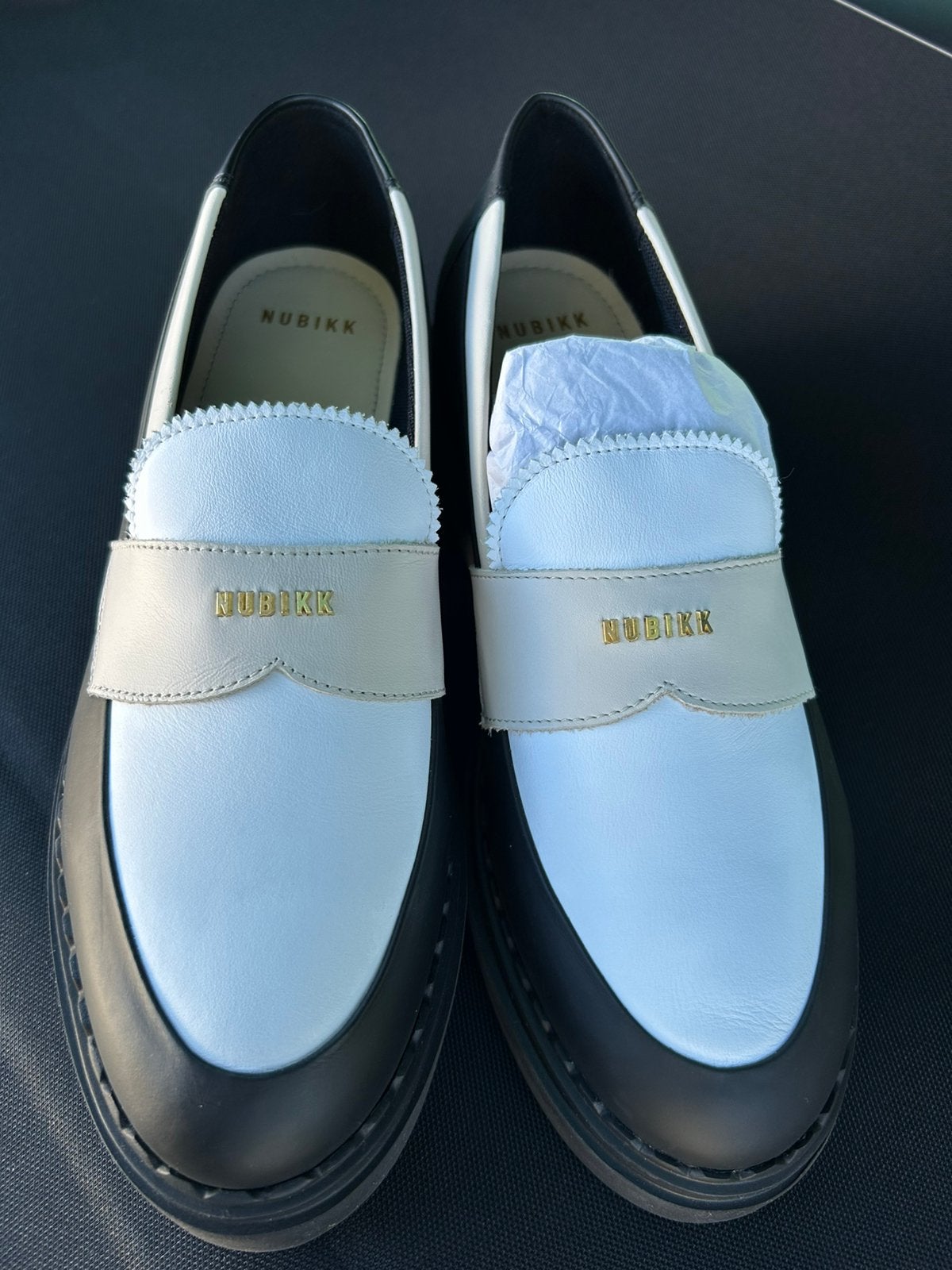 Nubikk loafers / instappers - Maat 41, Ophalen, Zo goed als nieuw, Zwart, Loafers