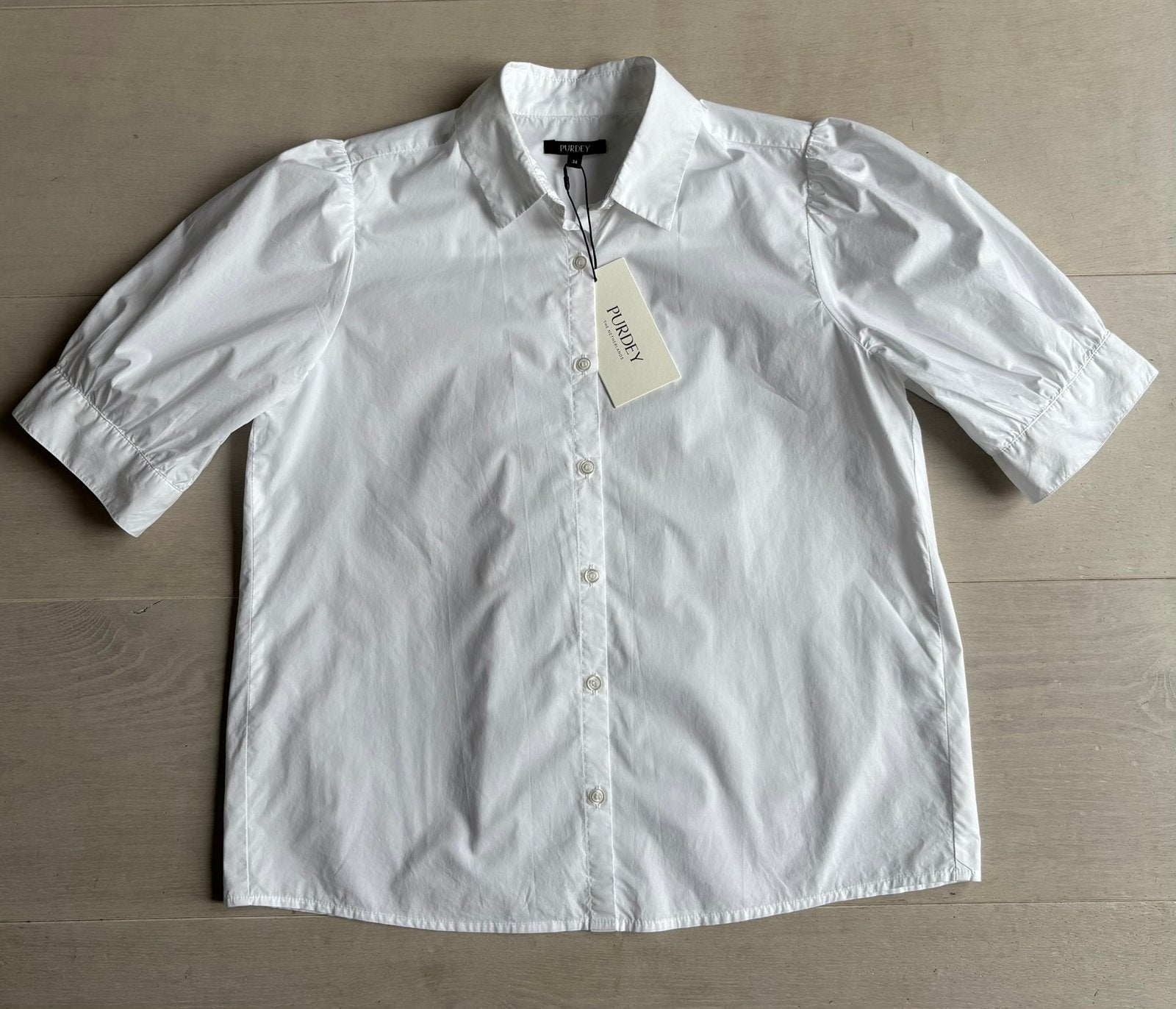 Purdey blouse wit bloesje Purdey - ZGAN, Ophalen of Verzenden, Zo goed als nieuw, Maat 34 (XS) of kleiner, Wit