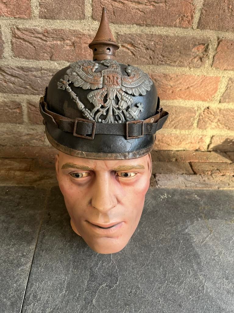 Pickelhaube, Verzamelen, Ophalen of Verzenden, Landmacht, Nederland, Embleem of Badge