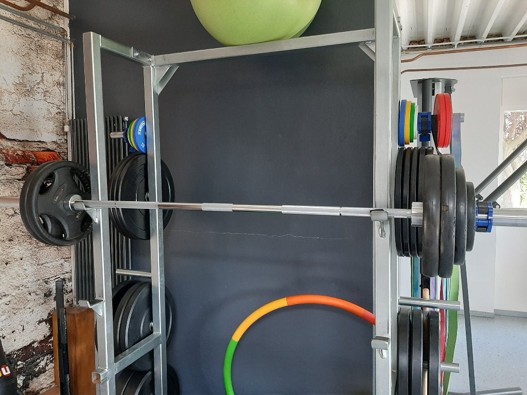 Squatrack + Bench Press / RIG / Multi Fitness Squat Rek., Ophalen, Benen, Krachtstation, Zo goed als nieuw