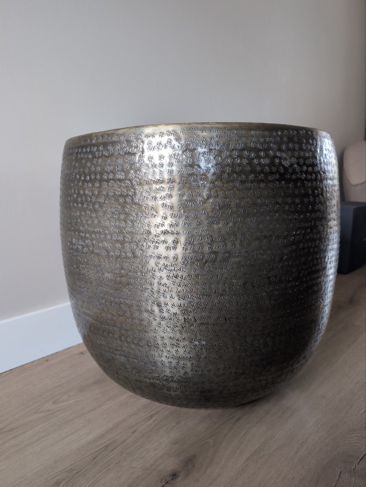 HD Living Design bloempot 60 cm aluminum brons, Ophalen, Zo goed als nieuw