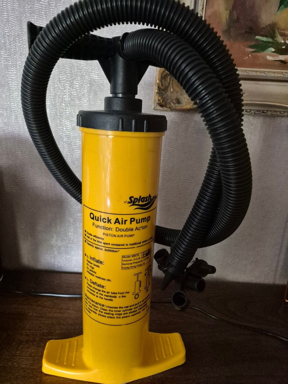 Splask Quick Air Pump - dubbelwerkend, Ophalen, Zo goed als nieuw