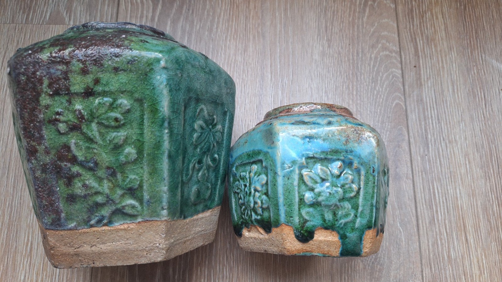 Oude gemberpot 2 gemberpotten, Ophalen of Verzenden