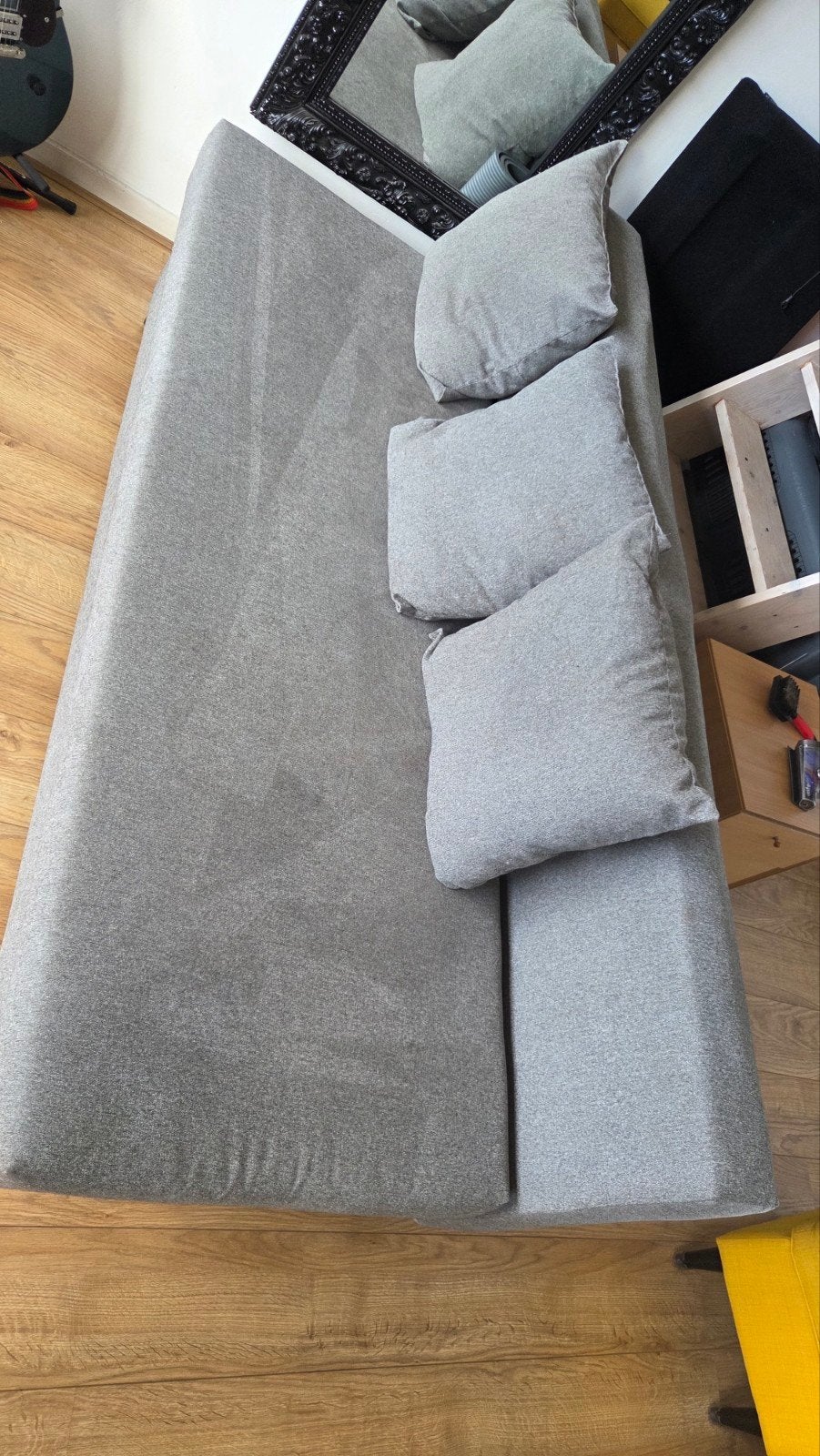 Ikea alvdalen slaapbank grijs, Ophalen, 250 tot 300 cm, 100 tot 125 cm, Hoekbank