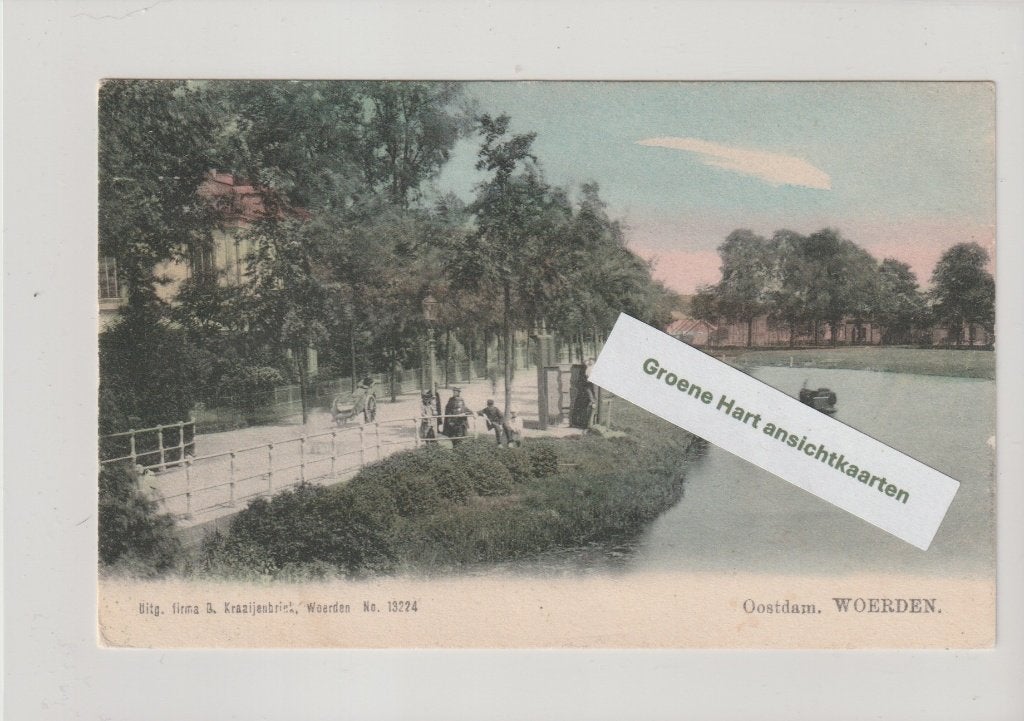 Woerden - Oostdam ca. 1900 * Kraaijenbrink, Ophalen of Verzenden, Voor 1920, Gelopen, Utrecht