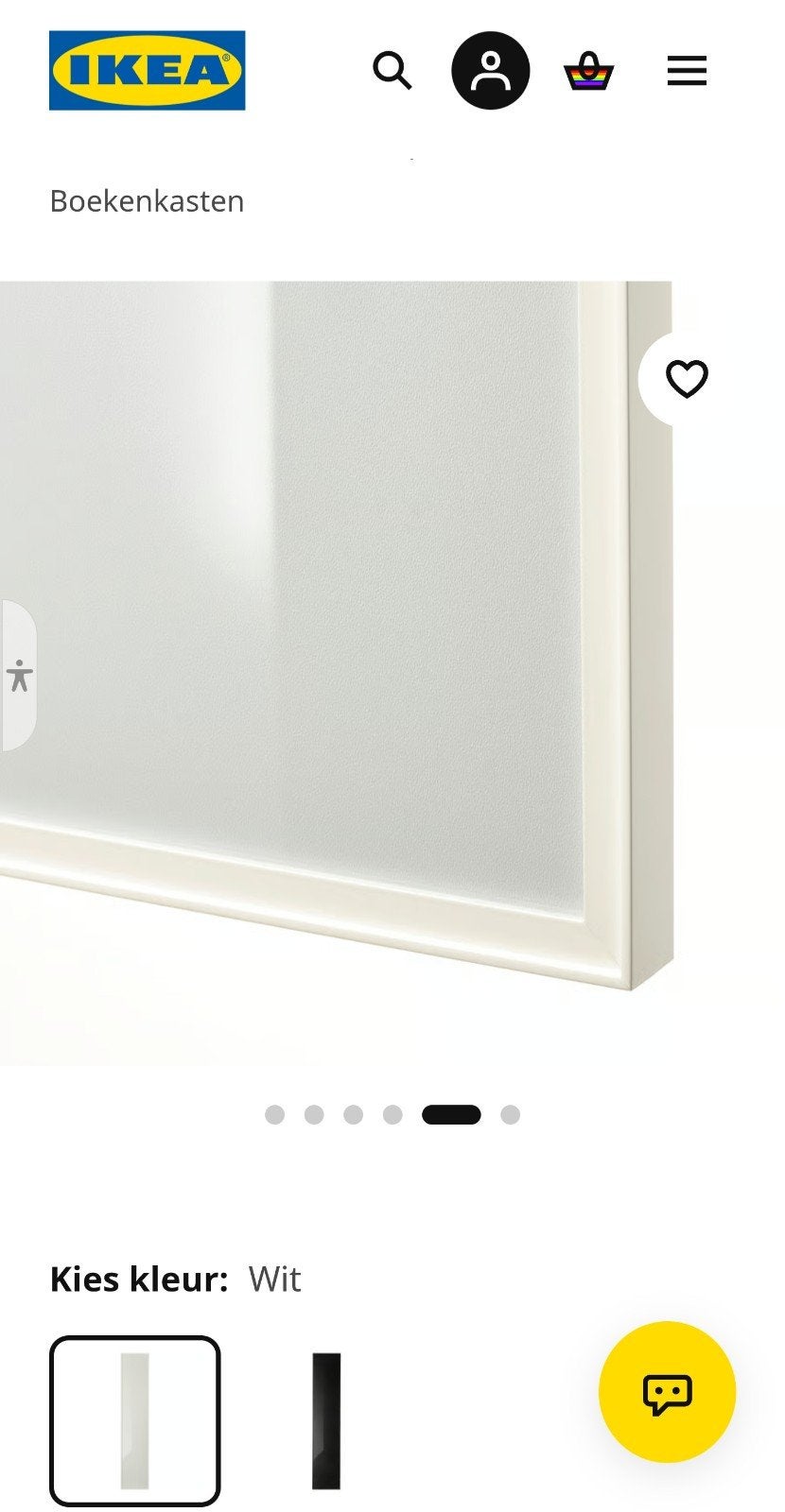 Ikea Högbo vitrinedeur voor Billy boekenkast (wit), Huis en Inrichting, Ophalen, Minder dan 50 cm, Zo goed als nieuw, Glas