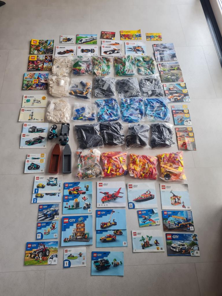 Grote partij LEGO - 6,5 kg met instructieboekjes, Ophalen of Verzenden, Gebruikt, Overige merken