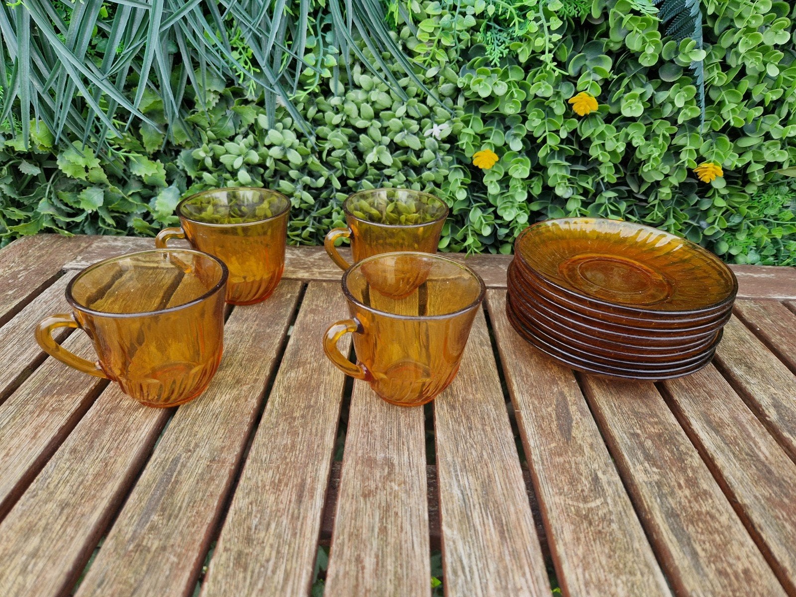 bruin servies vintage, Ophalen, Gebruikt