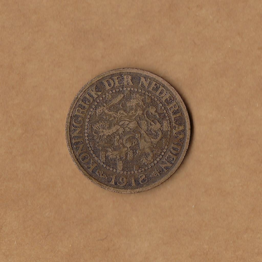 2 1/2 cent (halve stuiver) 1918 Wilhelmina, Postzegels en Munten, Ophalen of Verzenden, Koningin Wilhelmina, Overige waardes, Losse munt