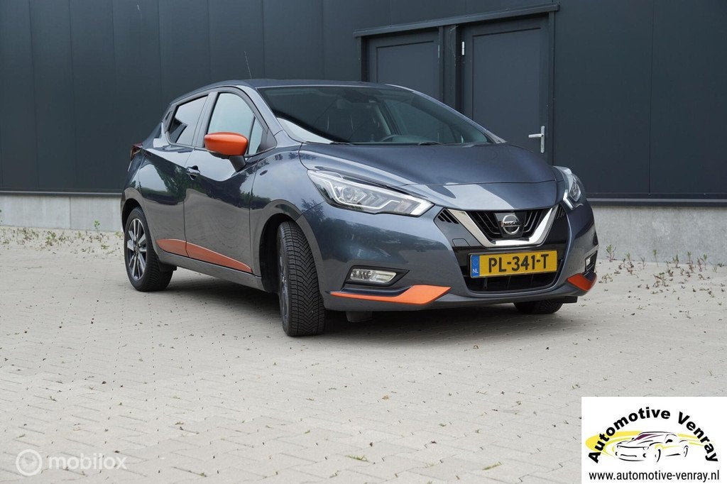 Nissan Micra 0.9 IG-T Tekna Bose |360°|Cruise|Sportuitlaat, Auto's, Nissan, Bedrijf, Te koop, Micra, ABS, Achteruitrijcamera, Airbags