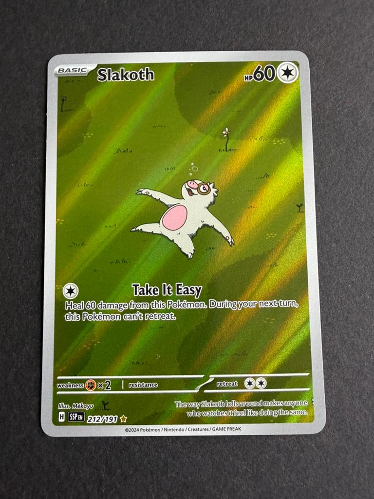 Pokemon kaart slakoth ssp 212 surging sparks, Ophalen of Verzenden, Zo goed als nieuw