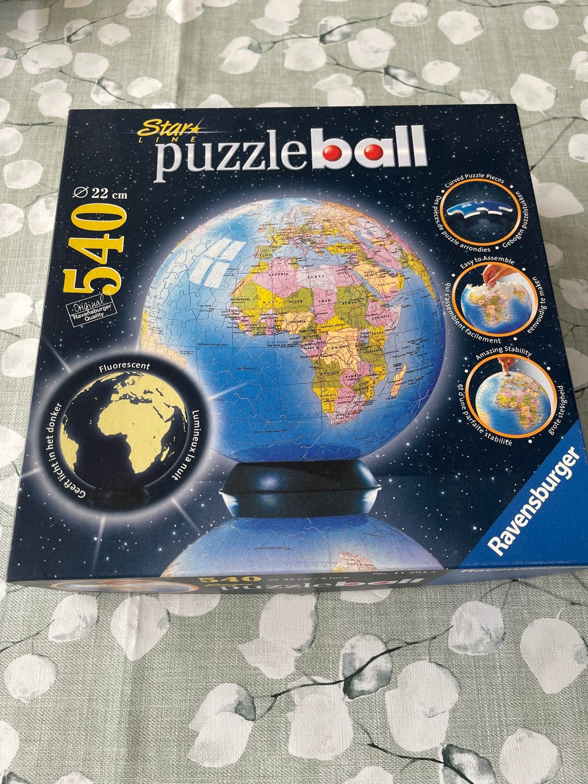 Ravensburger Star Puzzleball Wereldbol 540 stukjes, Ophalen, Zo goed als nieuw