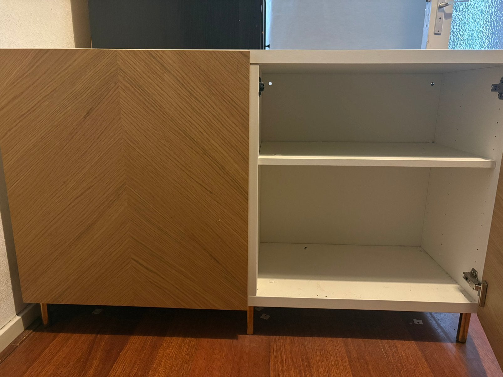 IKEA BESTÅ DRESSOIR, Huis en Inrichting, Kasten | Dressoirs, Zo goed als nieuw, 100 tot 150 cm, 25 tot 50 cm, Met plank(en), Ophalen