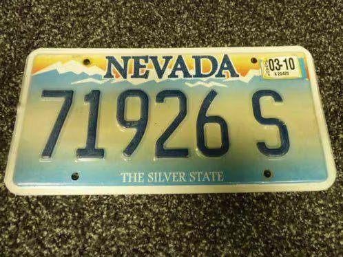 Kentekenplaat licenseplate Nevada relief USA, Verzenden, Gebruikt, Auto's