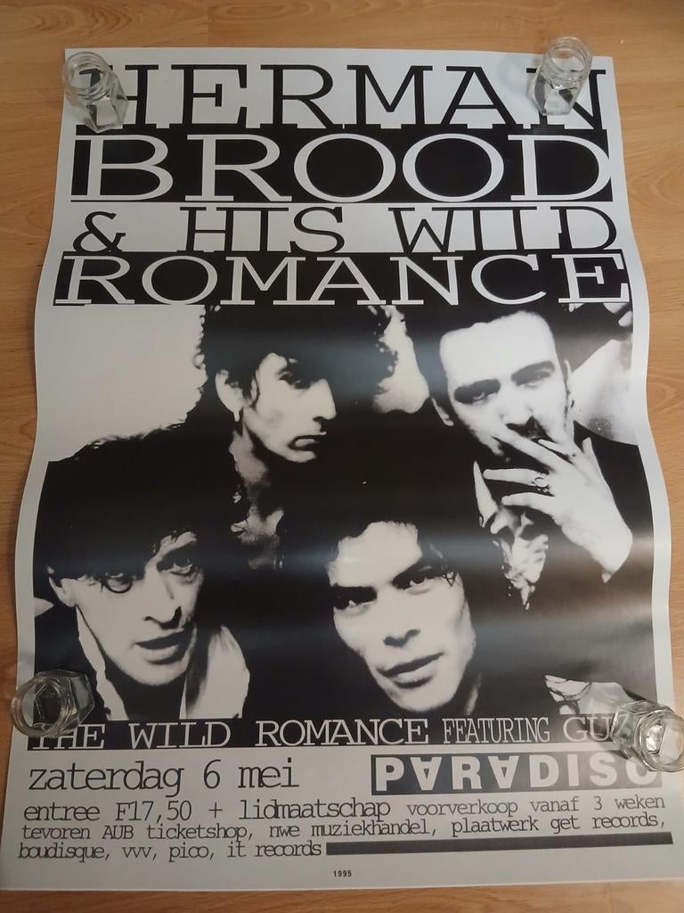 Poster Herman Brood,  afdruk van originele, Verzamelen, Posters, Ophalen of Verzenden, Zo goed als nieuw, A1 t/m A3, Film en Tv
