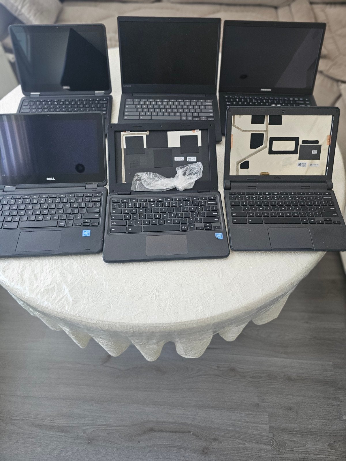 Partij van 6 laptops (Chromebooks) - Dell, Samsung, Ophalen of Verzenden