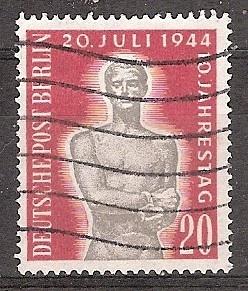 Duitsland Berlijn, 20 juli 1944, 1954., Ophalen of Verzenden, BRD, Gestempeld