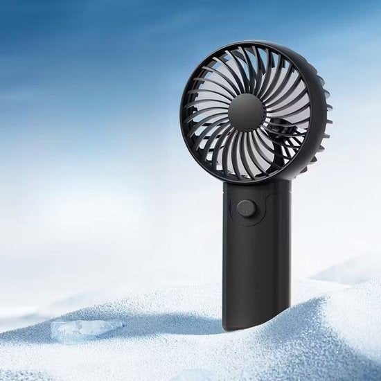 Hand Ventilator - Mini Fan Zwart, Ophalen of Verzenden, Nieuw, Tafelventilator