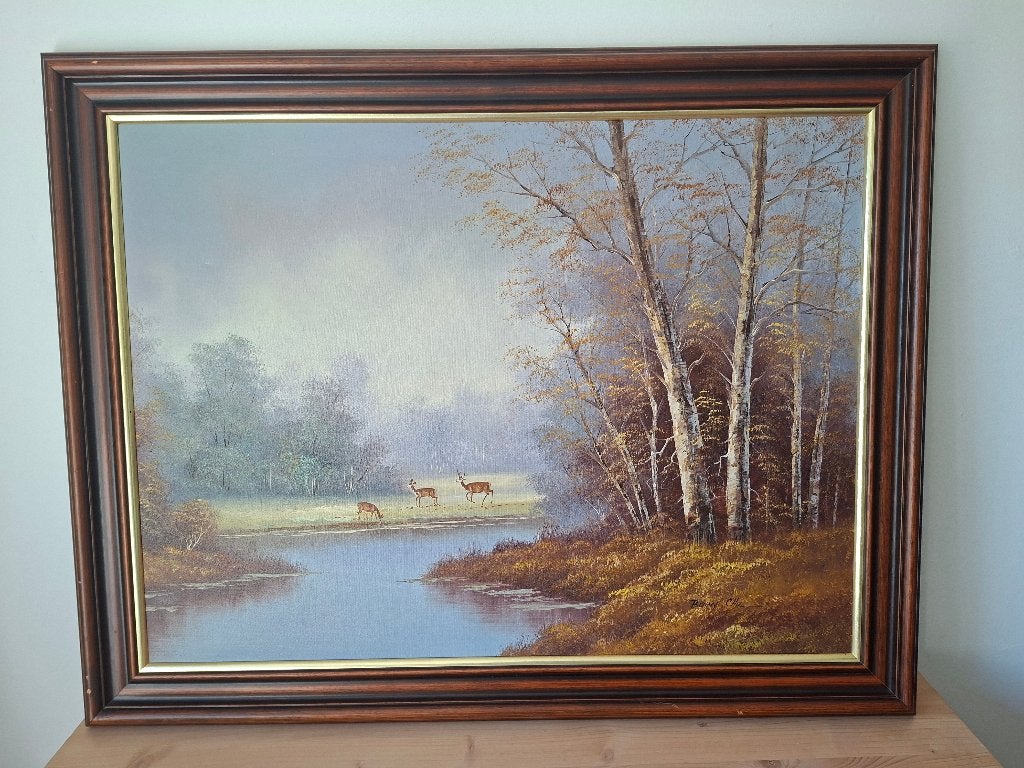 Groot schilderij, Antiek en Kunst, Kunst | Schilderijen | Klassiek, Ophalen, Landschap, Doek