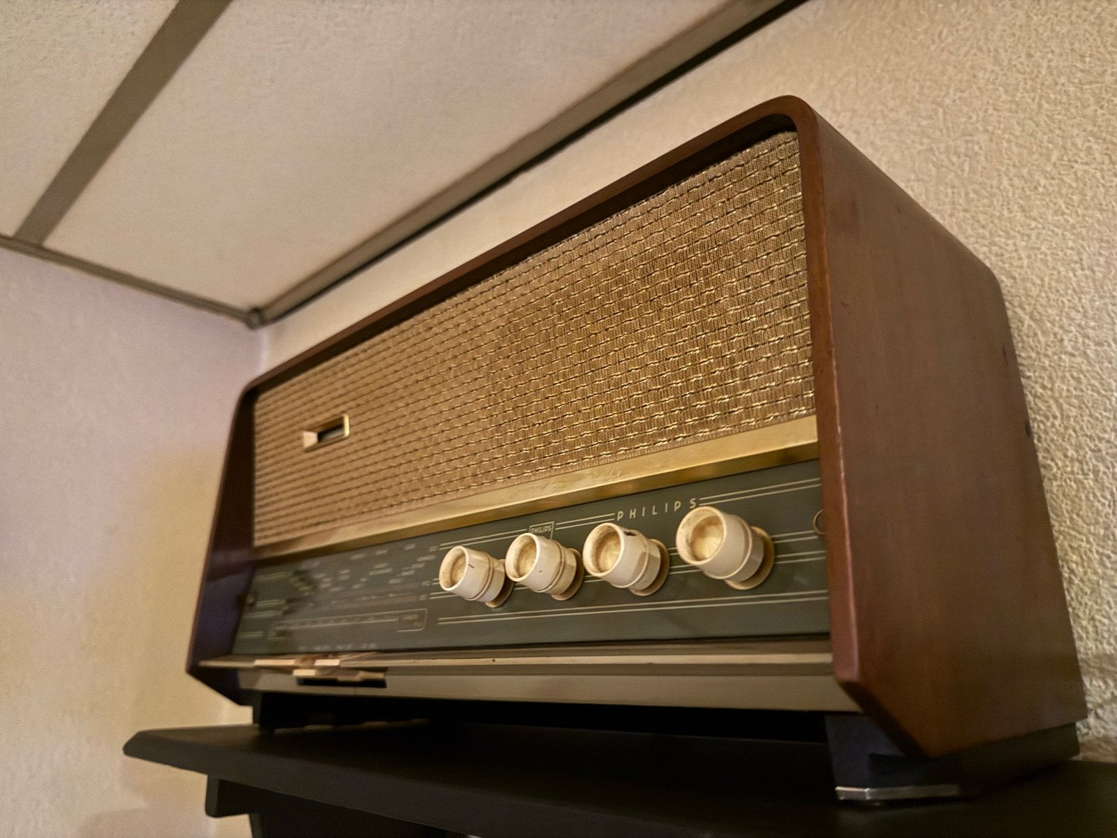 Vintage Philips buizenradio - werkend, Ophalen, Gebruikt, Radio