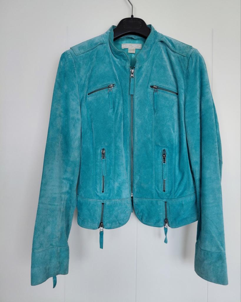 Sao Paulo turquoise.  suède jack jasje Maat 38, Maat 38/40 (M), Blauw, Ophalen of Verzenden, Zo goed als nieuw