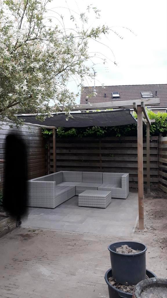 Nesling Harmonica schaduwdoek antraciet 3x2,9m, Ophalen, Gebruikt