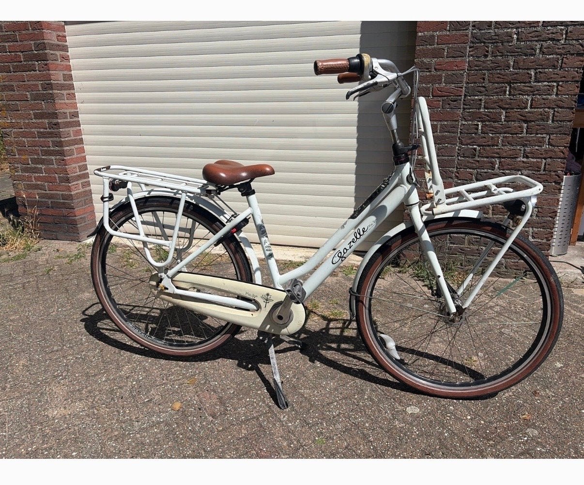 Gazelle Miss Grace Damesfiets - Wit met 6 versnellingen, Ophalen, Gebruikt, Versnellingen, 50 tot 53 cm