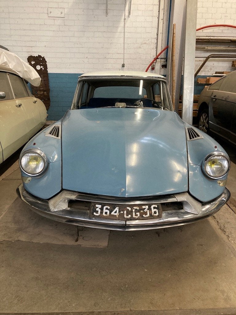 Citroen DS 1959 Bleu Monte Carlo Project maar kogelhard!, Auto's, Stof, Citroën, Blauw, Overige kleuren
