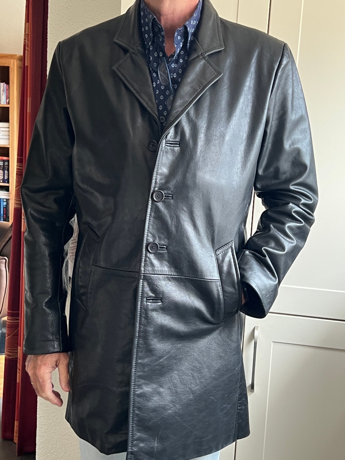 Leren jas Image Casual - Echt leer, Ophalen of Verzenden, Zo goed als nieuw, Maat 48/50 (M), Zwart