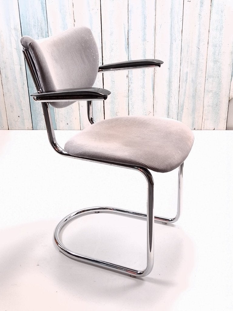 Vintage Gispen/De Wit 3011 stoel met chromen buisframe, Huis en Inrichting, Stoelen, Ophalen, Gebruikt, Overige materialen, Gispen