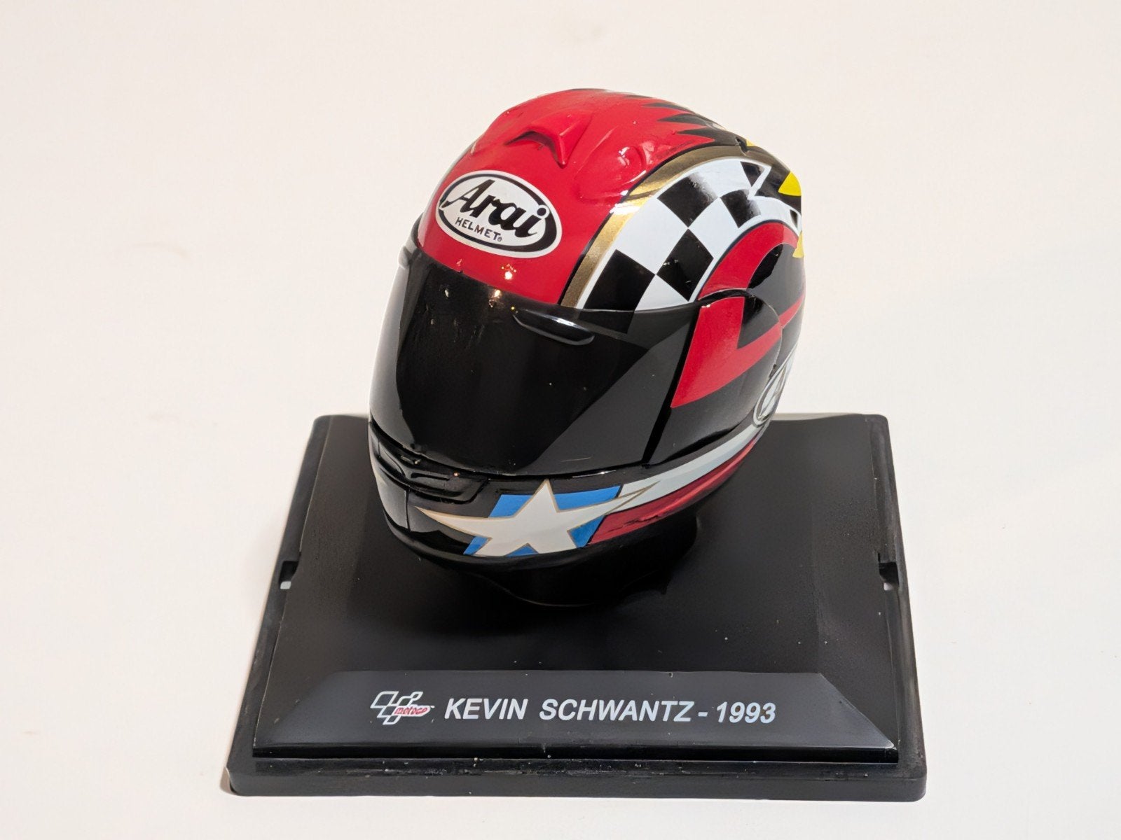 Arai helm Kevin Schwantz - Lucky Strike Suzuki - GP500, Ophalen of Verzenden, Zo goed als nieuw, 1:5 t/m 1:8, Motor