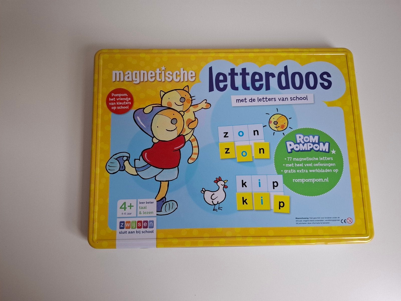 Magnetische Letterdoos Rompompom - Leren Lezen, Ophalen of Verzenden, Zo goed als nieuw, Taal en Lezen